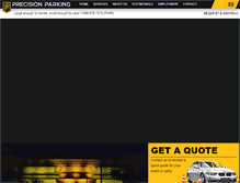 Tablet Screenshot of precisionparking.com